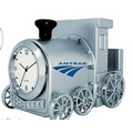 Train Clock w/ Memo Pad & Business Card Holder